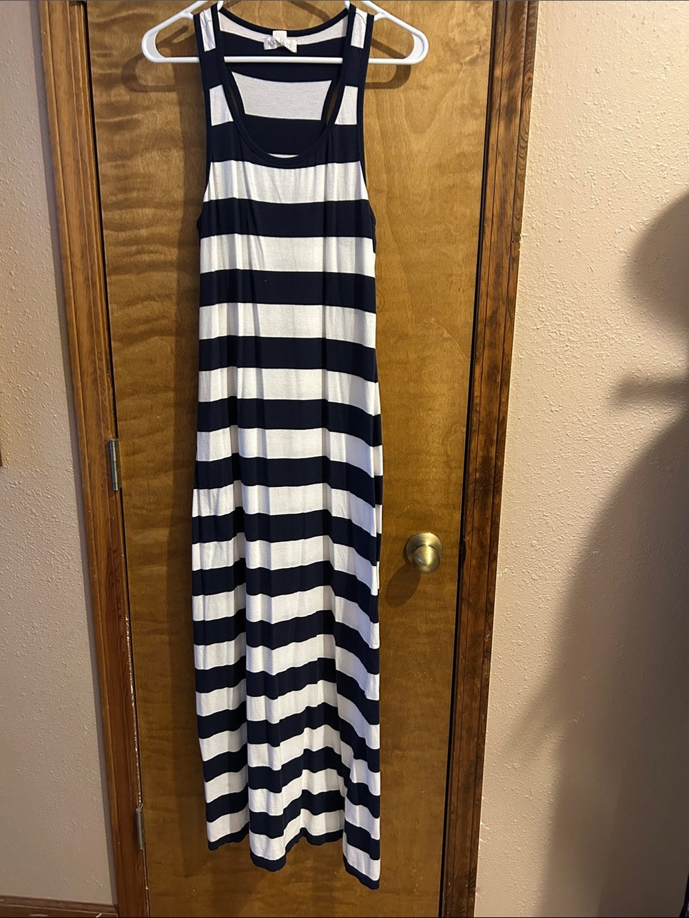 Forever 21 Navy and White Striped Racerback Maxi Dress - Worn but loved
